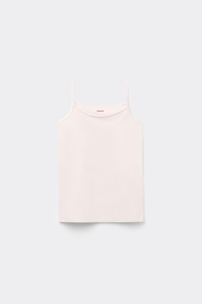 Tezenis Camiseta de Tirantes Finos con Escote Redondo de Algodón para Niña Chica Rosa Tamaño 8-9