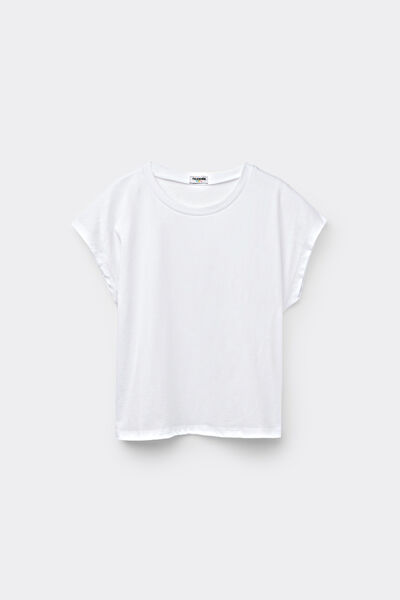 Tezenis Camiseta Algodón Manga Ancha Niña Chica Blanco Tamaño 12-13