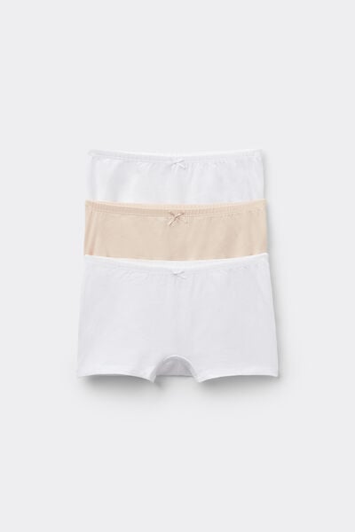 Tezenis 3 Culottes Pantalón Corto Algodón Niña Chica Blanco Tamaño 2-3