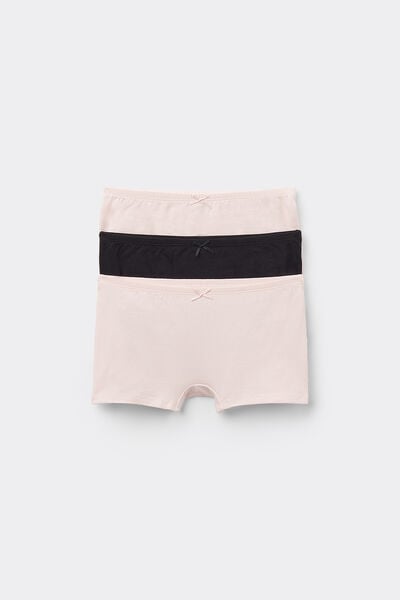 Tezenis 3 Culottes Pantalón Corto Algodón Niña Chica Negro Tamaño 10-11