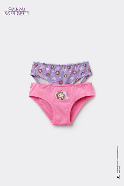 Tezenis 2 Braguitas Niña Algodón Estampado Gabby Chica Rosa Tamaño 2-3