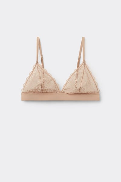 Tezenis Sujetador Triangular Encaje Reciclado Lisbon Mujer Natural Tamaño 3B
