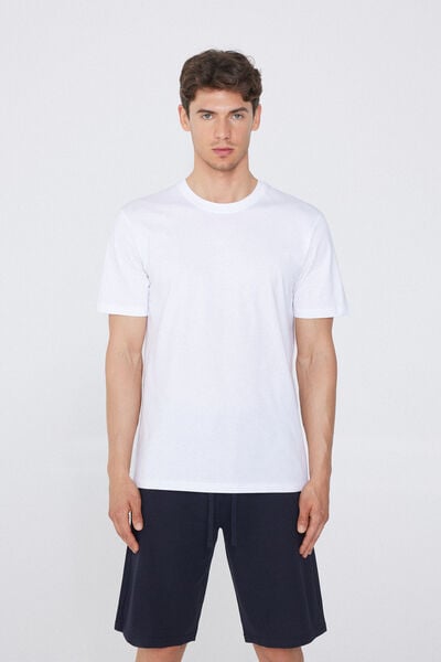 Tezenis Camiseta básica 100% algodón para hombre Hombre Blanco Tamaño XL