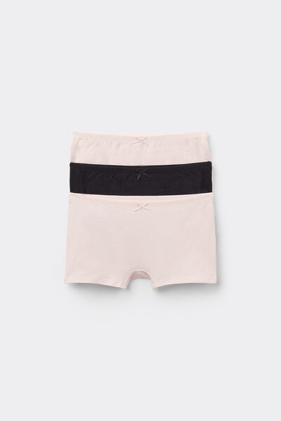 Tezenis 3 Culottes Pantalón Corto Algodón Niña Chica Negro Tamaño 10-11