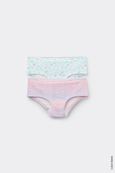 Tezenis 2 Culottes Niña Algodón Barbie Chica Azul Claro Tamaño 10-11