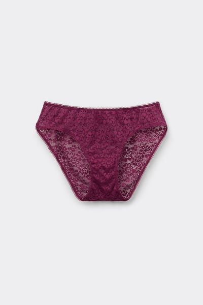 Tezenis Braguitas Clásicas de Encaje Mujer Rojo Tamaño XL