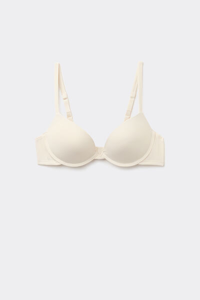 Tezenis Sujetador Push-Up con Relleno de Microfibra Reciclada Venice Mujer Blanco (avorio) Tamaño 1B