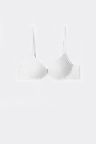 Tezenis Sujetador Super Push-Up de Microfibra Reciclada Los Angeles Mujer Blanco Tamaño 3C