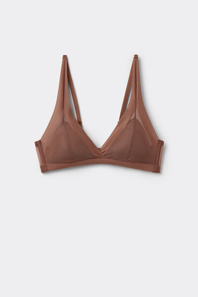 Tezenis Sujetador triangular con relleno ligero de tul Havana Essential Mujer Marrón Tamaño 1B