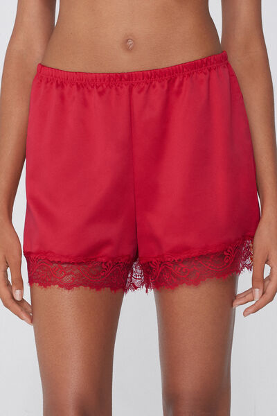 Tezenis Pantalón corto de pijama Mujer Rojo Tamaño L