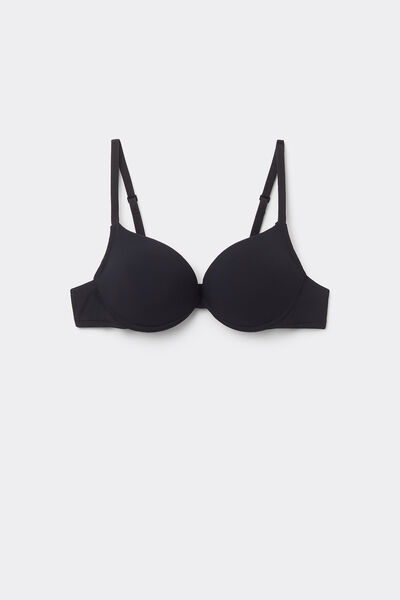 Tezenis Sujetador Super Push-Up de Microfibra Reciclada Los Angeles Mujer Negro Tamaño 4B