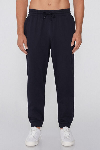 Tezenis Pantalones Largos Felpa Bolsillos Hombre Azul Tamaño XL