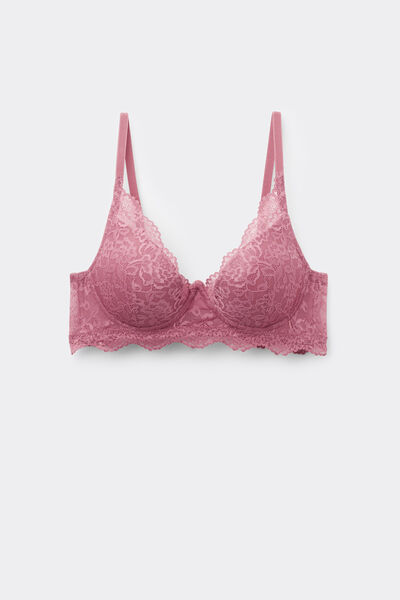 Tezenis Sujetador Super Push-Up de Encaje Reciclado Malibù Mujer Rosa Tamaño 1B
