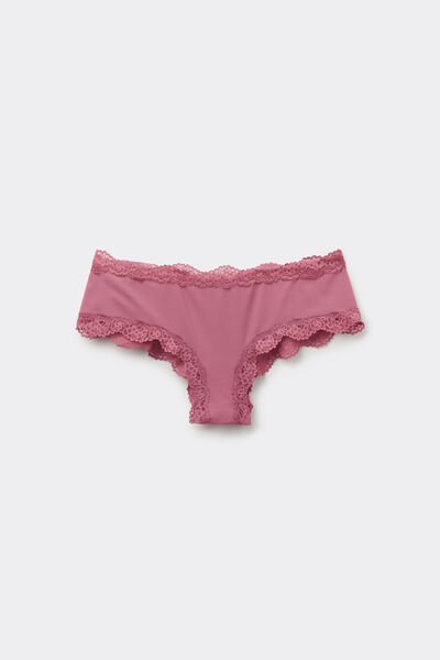 Tezenis Culotte Brasileño Microfibra Encaje Reciclado Mujer Rosa Tamaño L