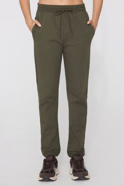 Tezenis Pantalón de Chándal con Bolsillo de Ojal y Cordón Mujer Verde Tamaño XS