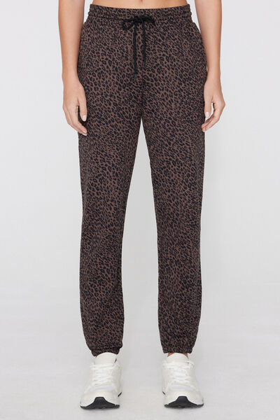 Tezenis Pantalón de Chándal con Bolsillo de Ojal Mujer Marrón Tamaño XS