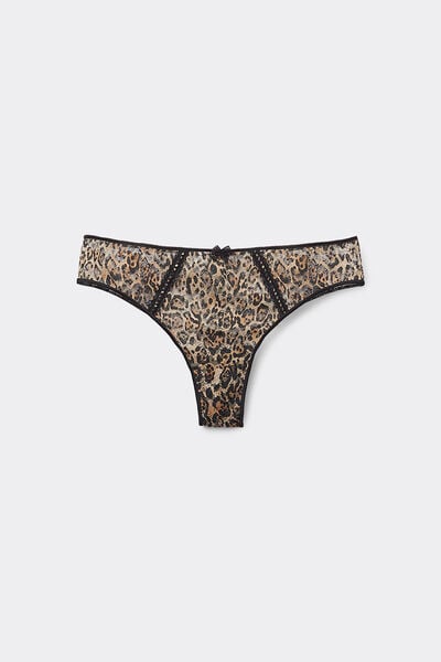 Tezenis Braguita Brasileña Iconic Leopard Mujer Animalier Tamaño M