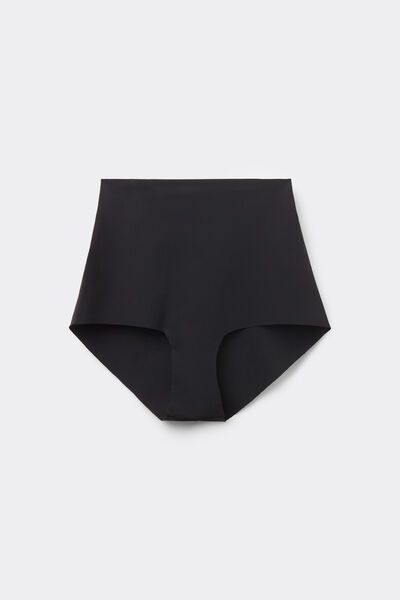 Tezenis Culotte Alto Microfibra Reciclada Sin Costuras Mujer Negro Tamaño S