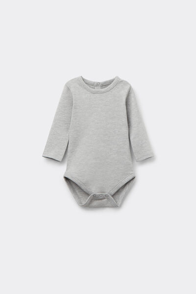 Tezenis Body Bebé Manga Larga Algodón Cálido  Gris Tamaño 9-12
