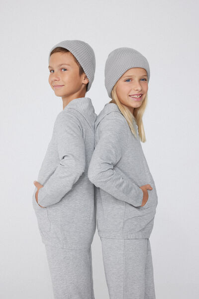 Tezenis Gorro de Canalé Unisex para Niños Unisex Gris Tamaño 2-5