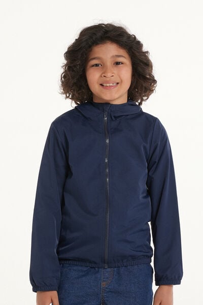 Tezenis Chaqueta técnica con capucha para niños Unisex Azul Tamaño 8-9