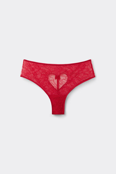 Tezenis Culotte de Encaje Cut-Out de Corazón Mujer Rojo Tamaño M