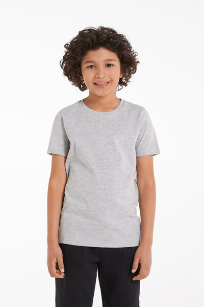 Tezenis Camiseta manga corta 100% algodón para niño unisex Unisex Gris Tamaño 6-7