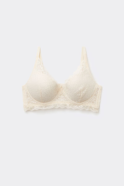 Tezenis Sujetador super Push-up de encaje reciclado Malibù Mujer Blanco (avorio) Tamaño 3B