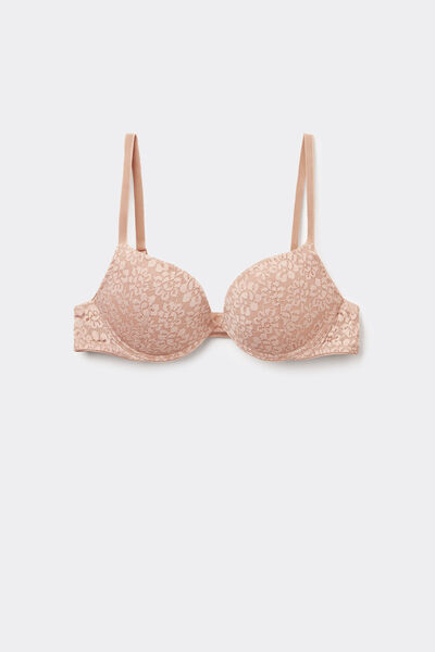 Tezenis Sujetador Super Push-up Encaje Reciclado Los Angeles Mujer Natural Tamaño 3C