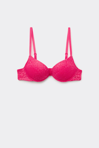 Tezenis Sujetador Super Push-up Encaje Reciclado Los Angeles Mujer Rosa Tamaño 4B