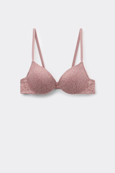 Tezenis Sujetador Super Push-up Encaje Reciclado Los Angeles Mujer Rosa Tamaño 4B