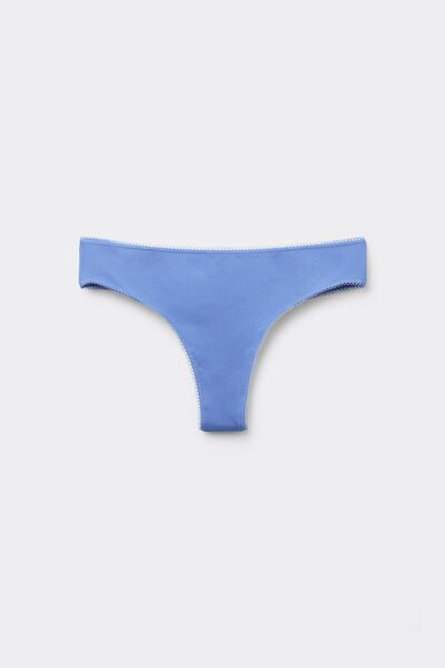 Tezenis Braguita Brasileña de Canalé de Cotton Cutie Mujer Azul Tamaño M