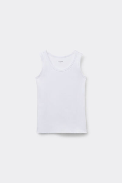Tezenis Camiseta Tirantes Anchos Algodón Térmico Infantil Unisex Unisex Blanco Tamaño 10-11