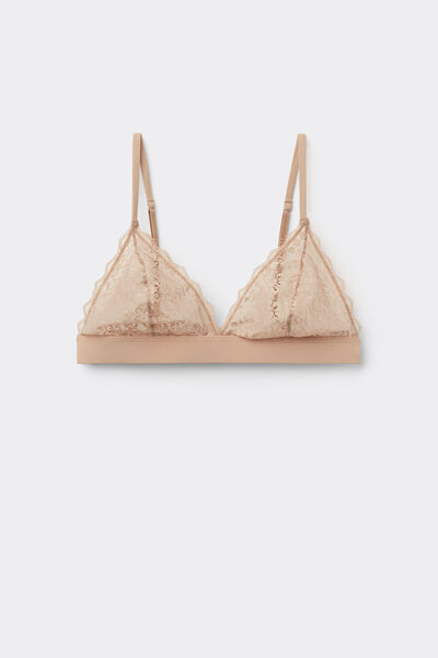 Tezenis Sujetador Triangular Encaje Reciclado Lisbon Mujer Natural Tamaño 3B