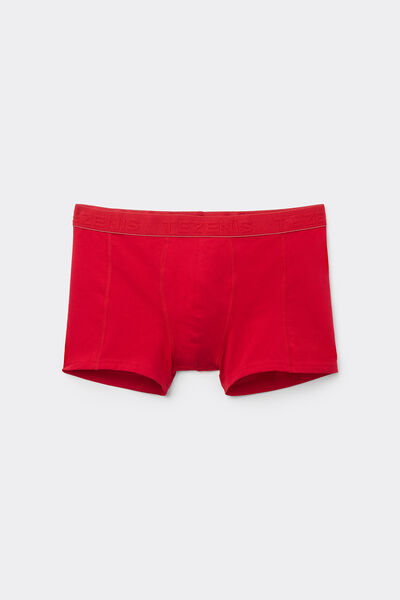 Tezenis Bóxer de algodón orgánico con costuras y logo Hombre Rojo Tamaño M