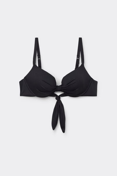 Tezenis Sujetador Bikini Push-Up Relleno Ligero Microrreciclado Mujer Negro Tamaño 1