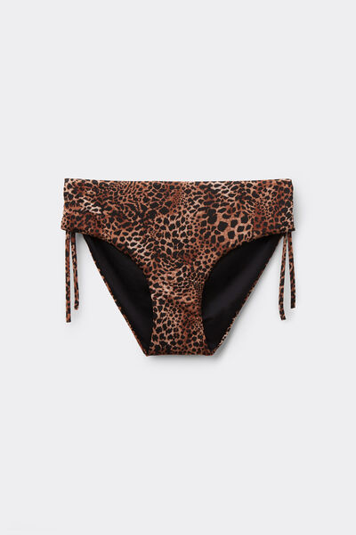 Tezenis Braguita de Bikini Alta Fruncida Savage Sun Mujer Marrón Tamaño L