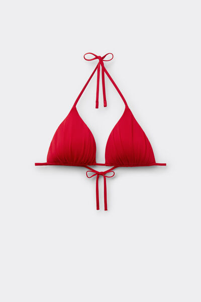 Tezenis Sujetador Bikini Triángulo Timeless Look Rojo Brillante Mujer Rojo Tamaño 1