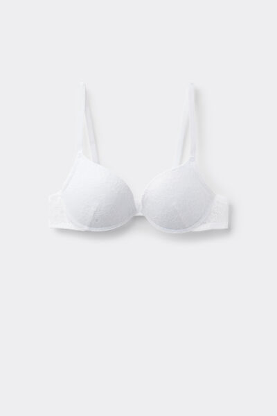 Tezenis Sujetador Super Push-up Encaje Reciclado Los Angeles Mujer Blanco Tamaño 1B