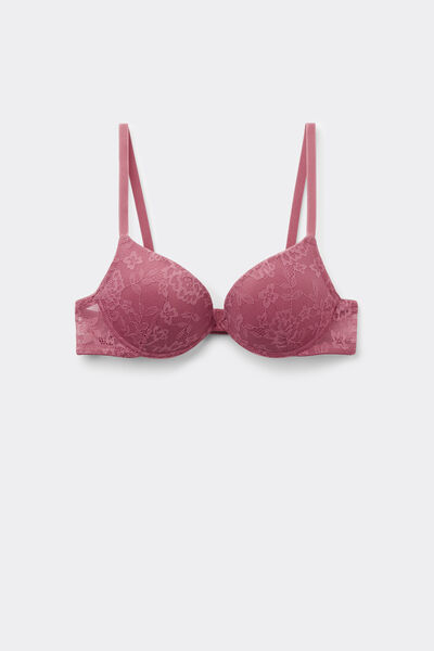 Tezenis Sujetador Super Push-up Encaje Reciclado Los Angeles Mujer Rosa Tamaño 1B