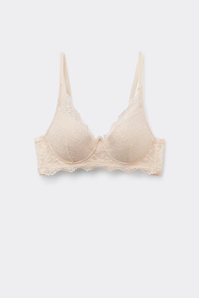Tezenis Sujetador Super Push-Up de Encaje Reciclado Malibù Mujer Blanco (avorio) Tamaño 1B