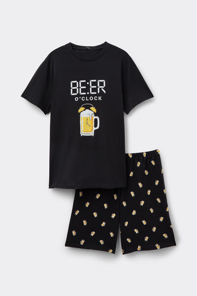 Tezenis Pijama Corto Algodón Estampado Cerveza Hombre Animalier Tamaño L