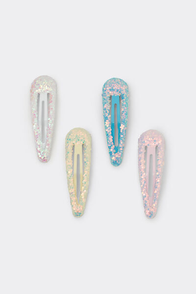 Tezenis Horquillas para el Cabello con Purpurina Arcoíris para Niña Unisex Multicolor Tamaño TU