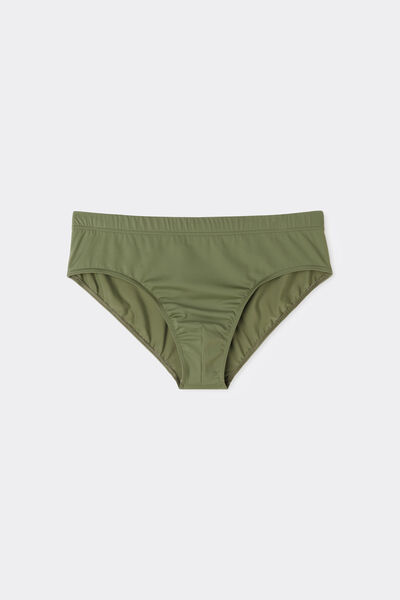 Tezenis Bañador de Slip Básico de Microfibra de Color Liso Hombre Verde Tamaño XL