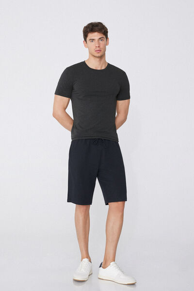 Tezenis Camiseta de Algodón Orgánico Elástico Hombre Gris Tamaño L