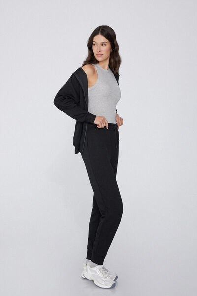Tezenis Pantalón de Chándal en Viscosa Suave Mujer Negro Tamaño L