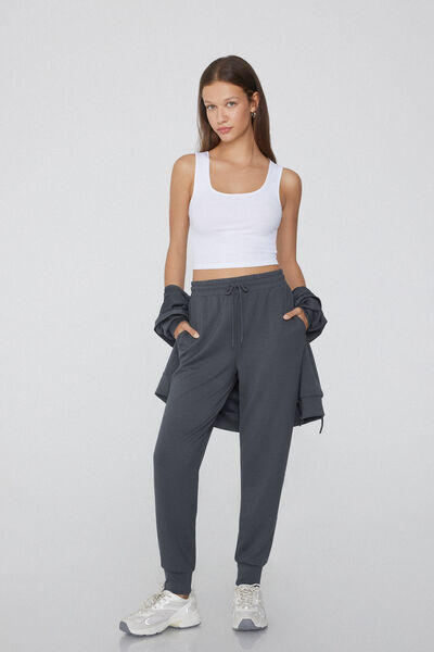 Tezenis Pantalón de Chándal en Viscosa Suave Mujer Gris Tamaño L