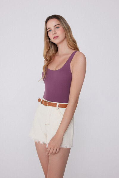 Tezenis Body Brasier Tirante Ancho Light Touch Mujer Violeta Tamaño L