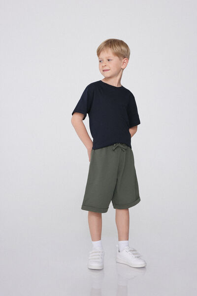 Tezenis Pantalones Cortos Piqué con Cordón Niño Niño Verde Tamaño 10-11
