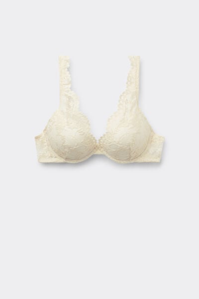 Tezenis Sujetador Push-Up Relleno Encaje Venice Eternal Cotton Mujer Blanco (avorio) Tamaño 1B